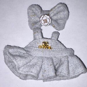 Labubu Tweed Dress with Bow
